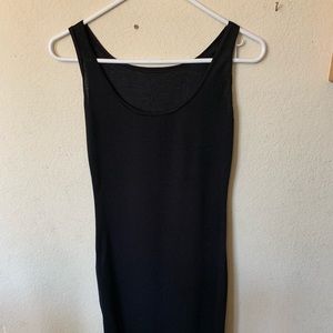 Black body con, ankle length dress